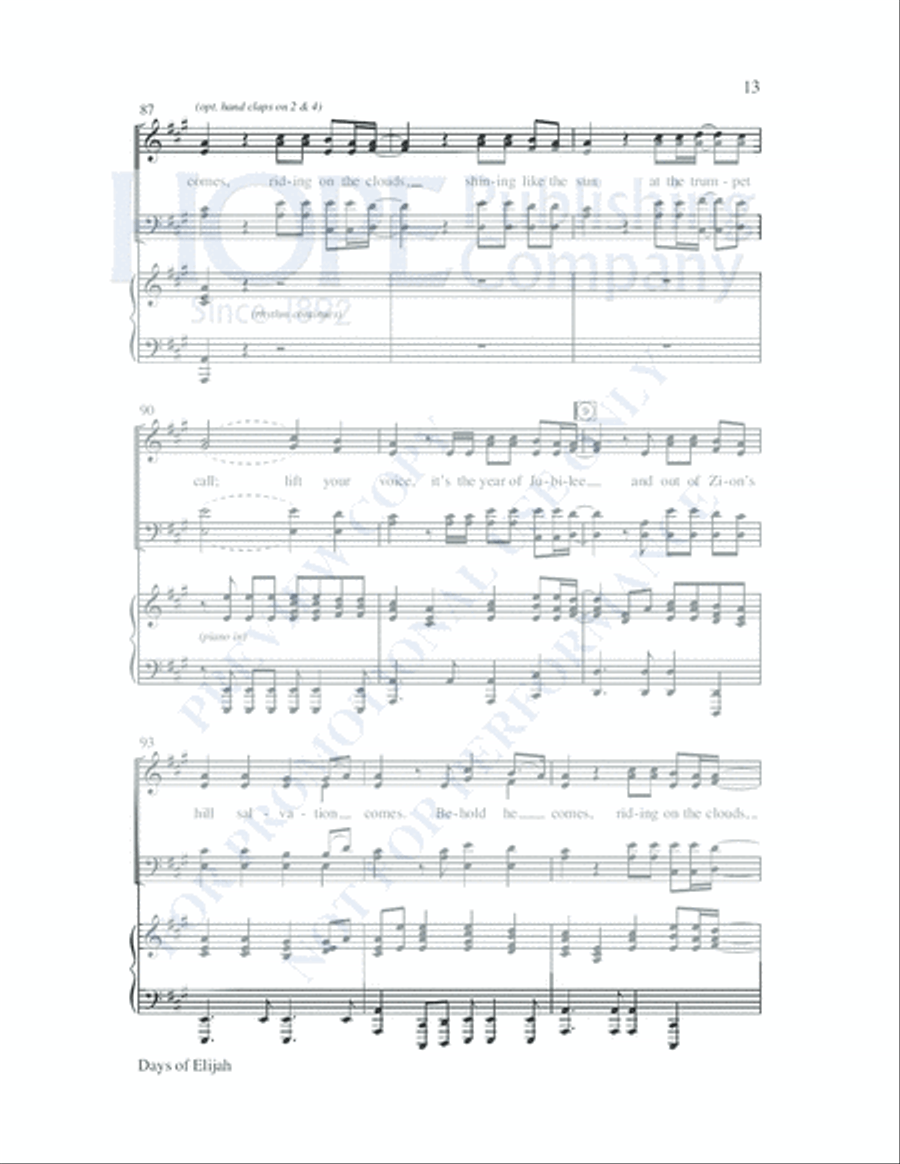 Days of Elijah Days of Elijah Choir scores gallery preview page 14