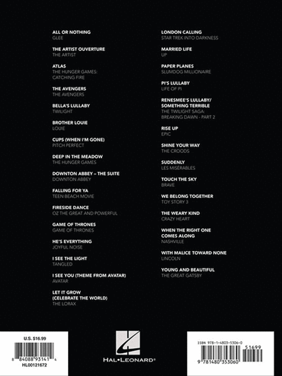 Contemporary Movie & TV Hits Piano, Vocal, Guitar scores gallery preview page 2