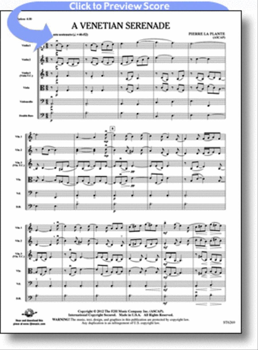 A Venetian Serenade String Orchestra scores gallery preview page 1
