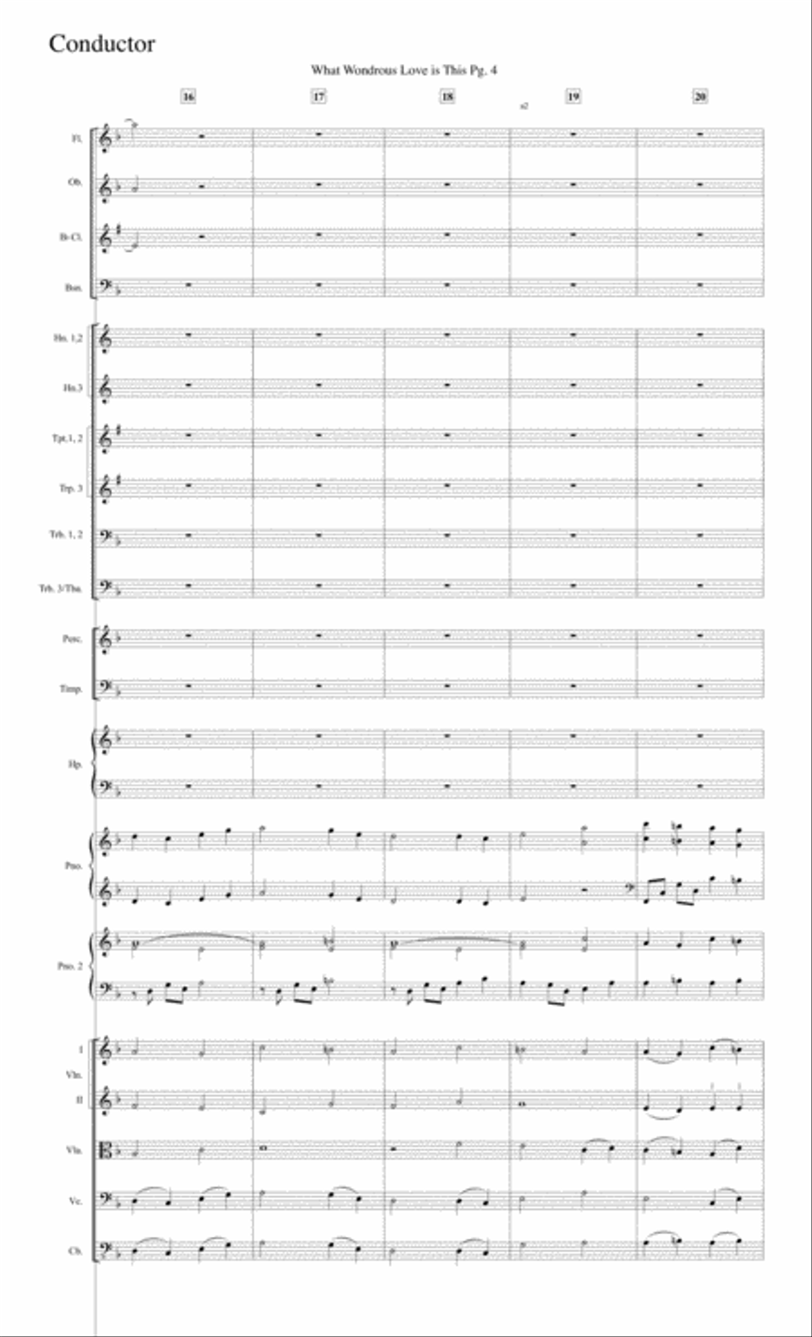 What Wondrous Love is This--Full Score.pdf Full Orchestra scores gallery preview page 4
