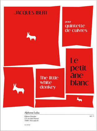 Book cover for Le Petit Ane Blanc Arrangement De Mccullough, Pour Quintette De Cuivres (2tp/co