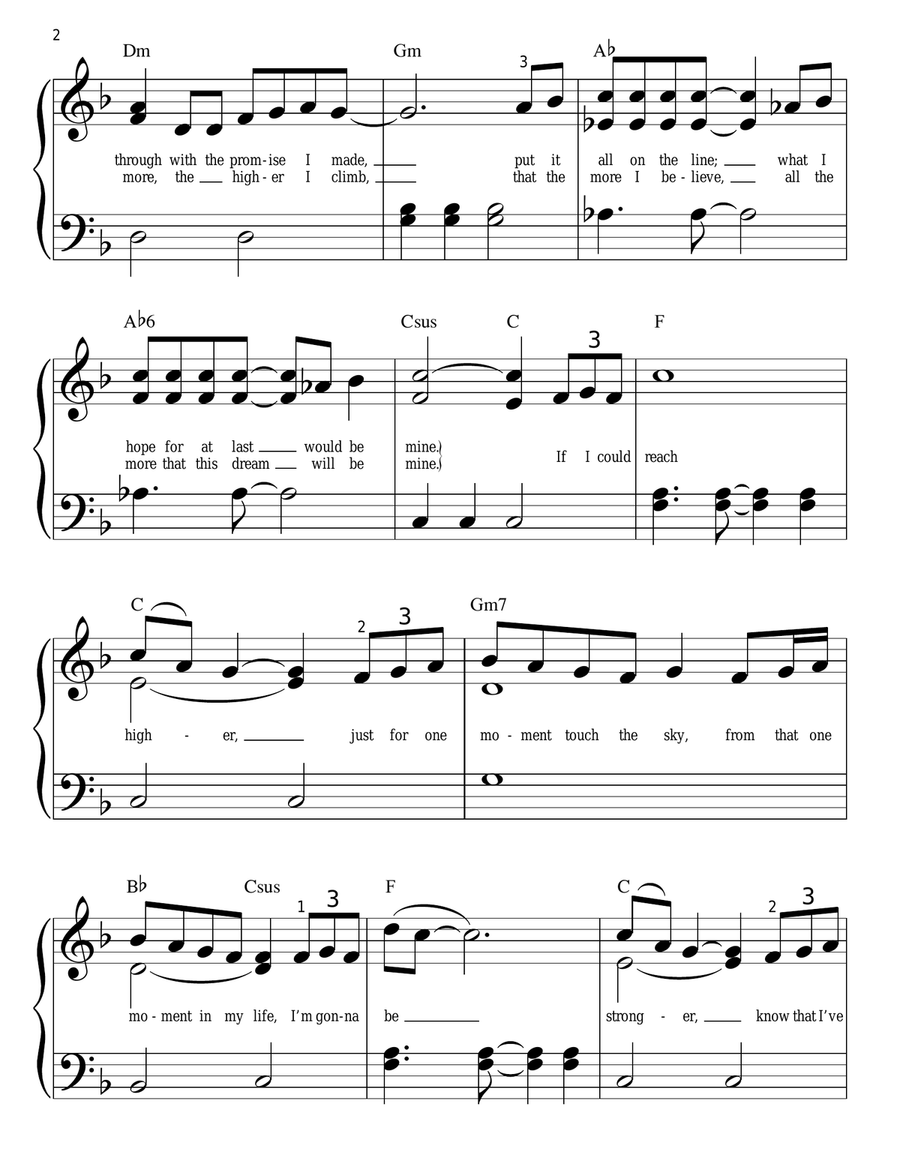 Reach Easy Piano scores gallery preview page 2