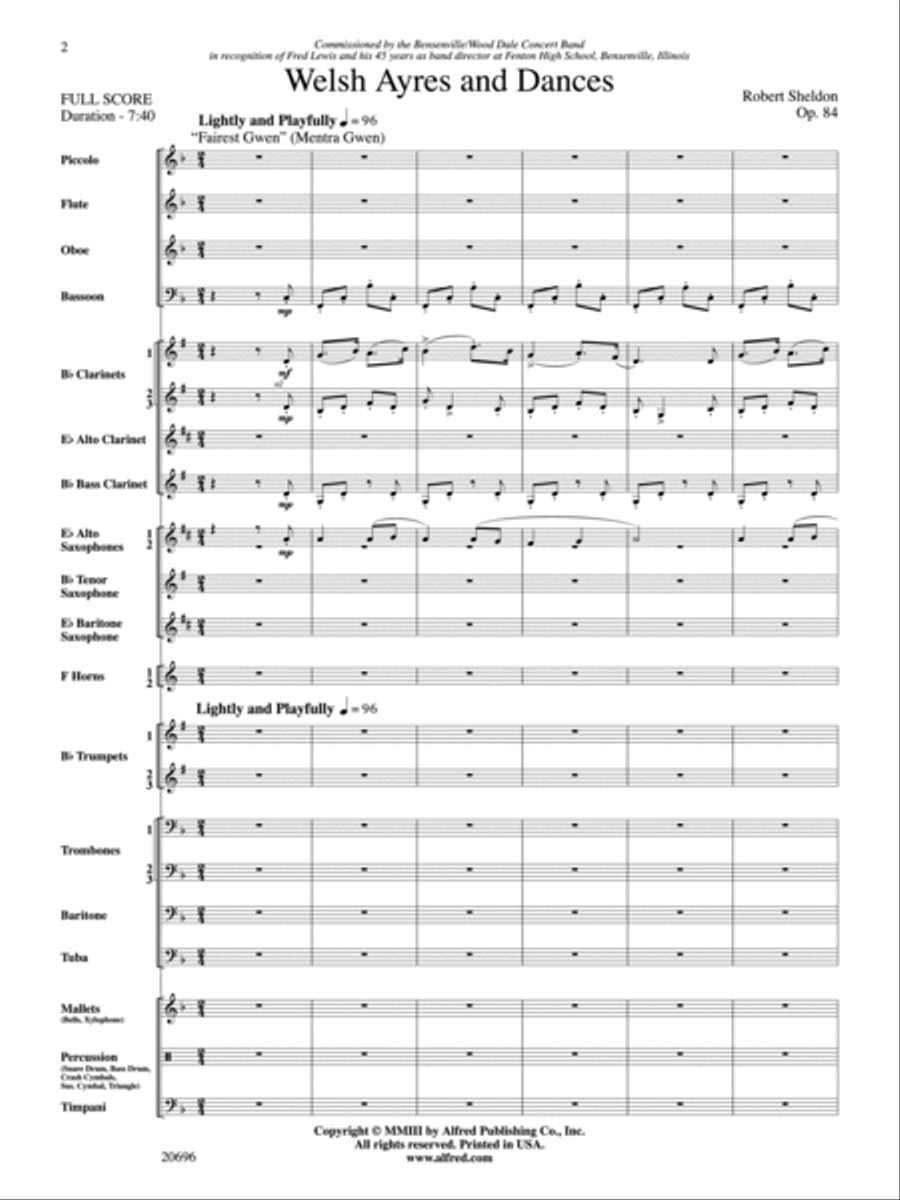 Welsh Ayres & Dances Welsh Ayres & Dances Concert Band scores gallery preview page 22