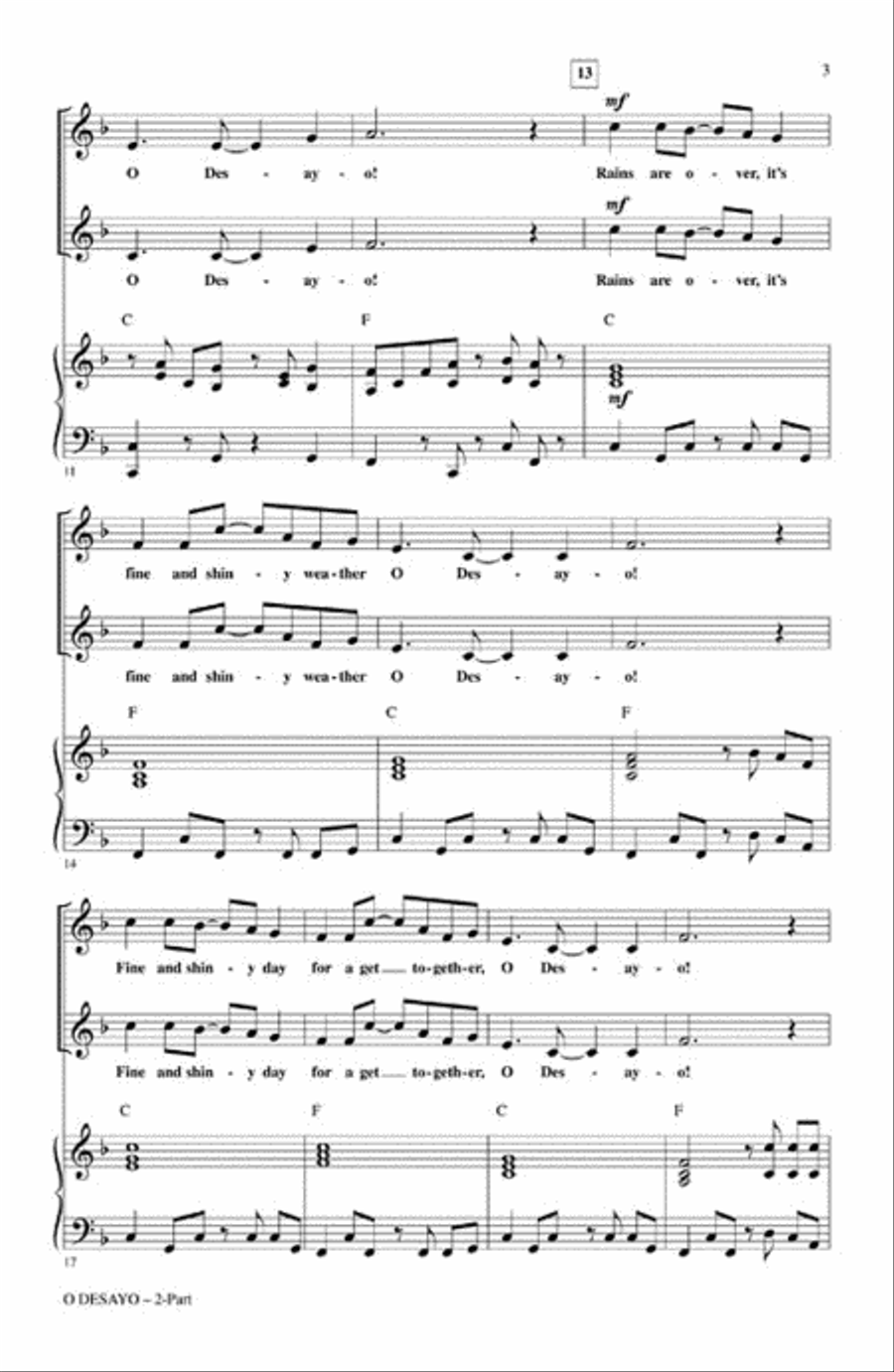 O Desayo 2-Part scores gallery preview page 3
