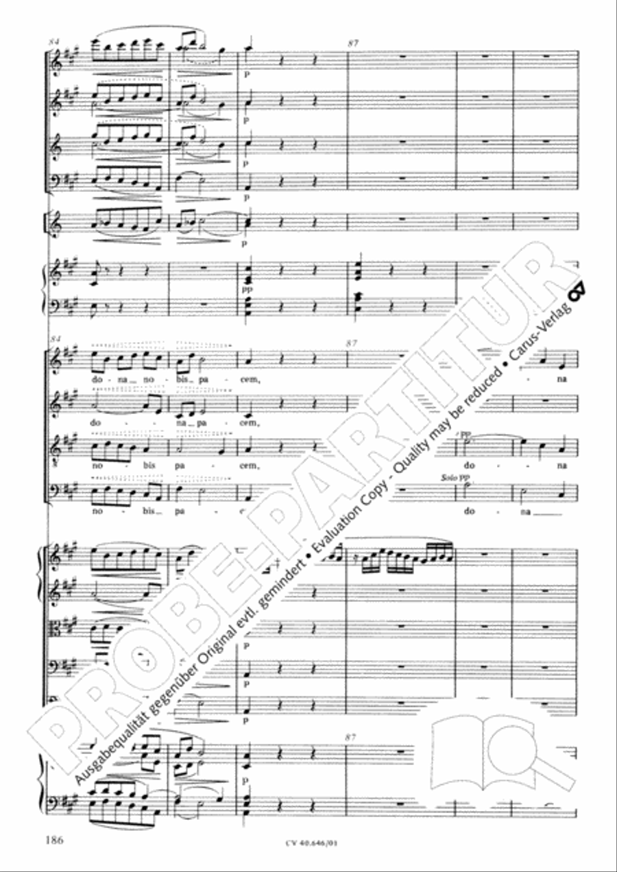Mass in A Major (2 versions) STB scores gallery preview page 197