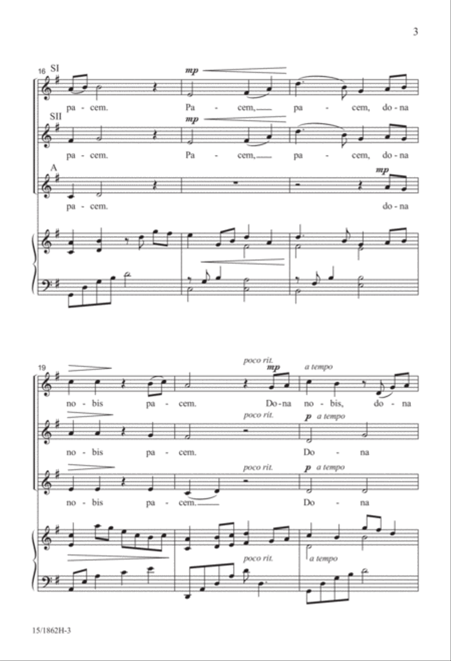 Dona Nobis Pacem SSA scores gallery preview page 4