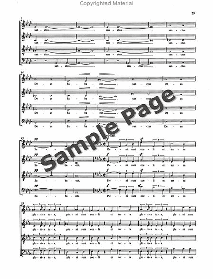 Missa Sacra Op. 147 4-Part scores gallery preview page 30