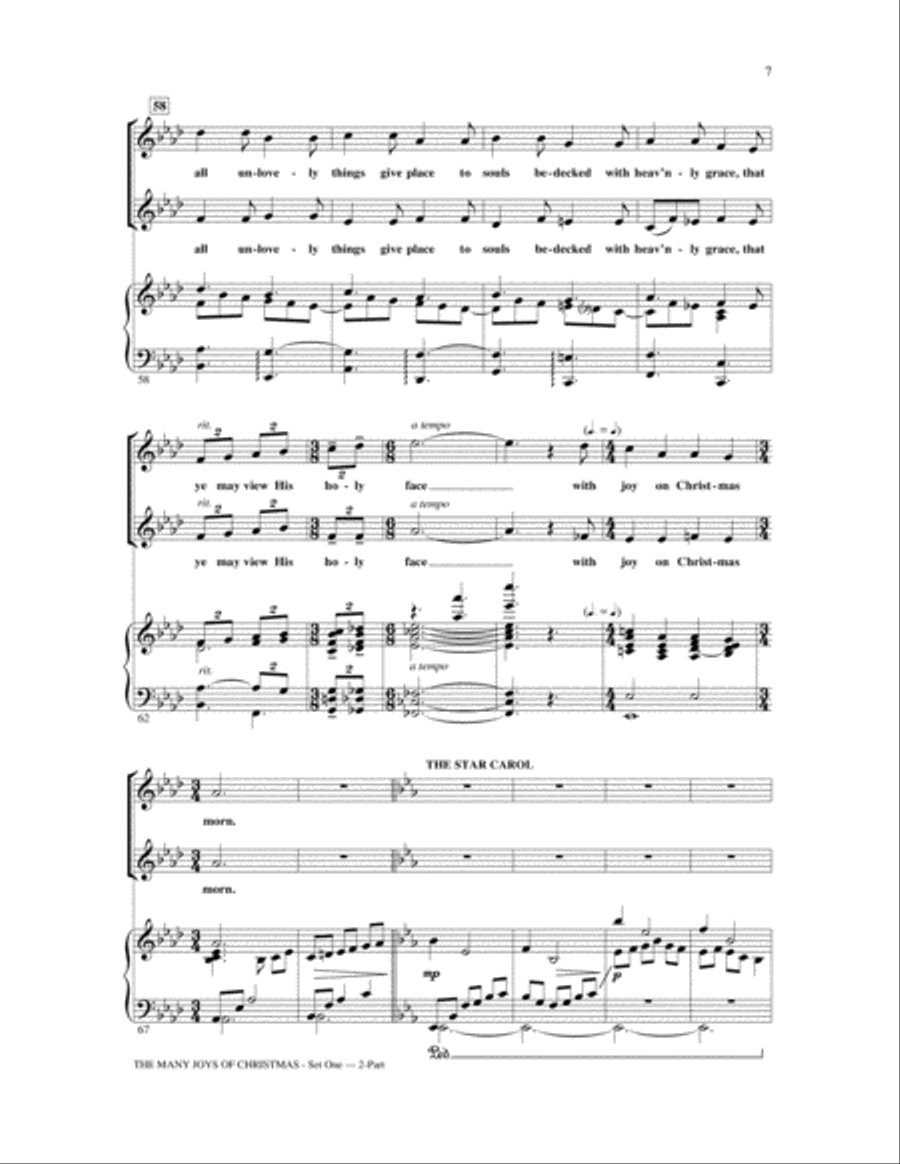 The Many Joys Of Christmas (featuring The Carols of Alfred Burt) Set 1 2-Part scores gallery preview page 6