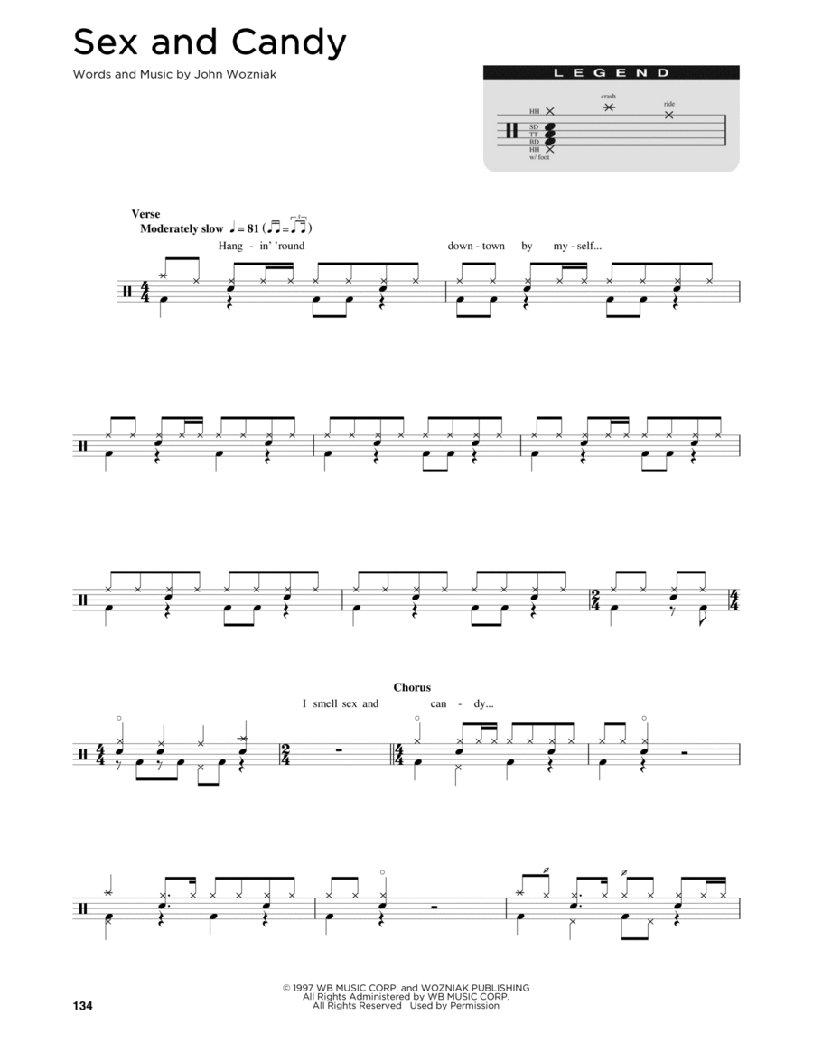 Sex And Candy Drum Set scores gallery preview page 1
