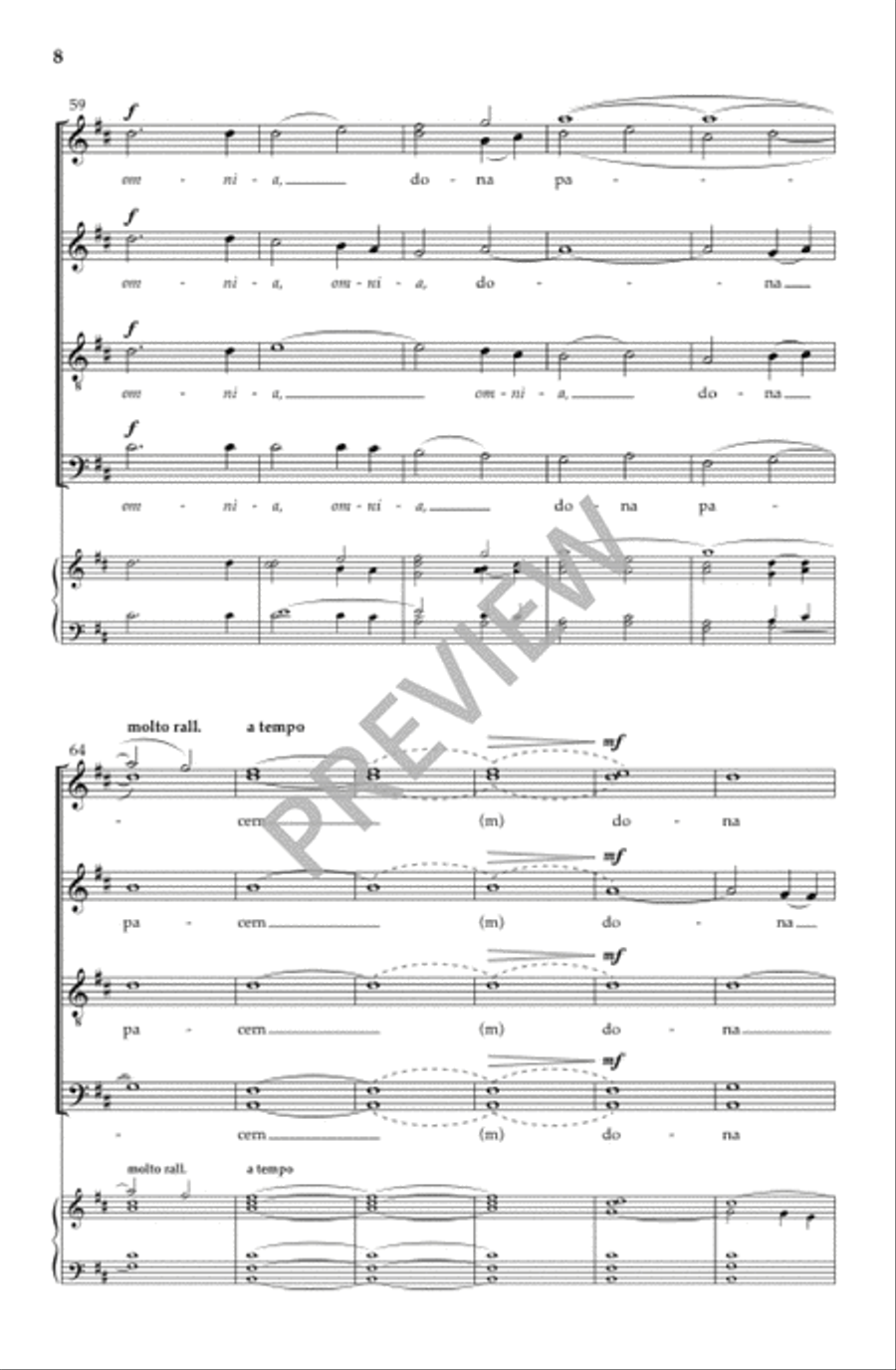 Dona Nobis Pacem - SATB divisi Divisi scores gallery preview page 9