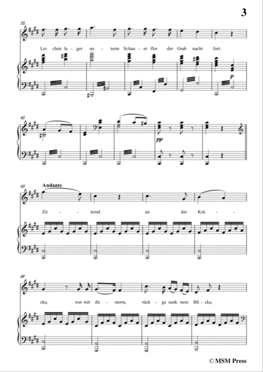 Schubert-Eine Leichenphantasie,D.7,in f sharp minor,for Voice&Piano Voice scores gallery preview page 5