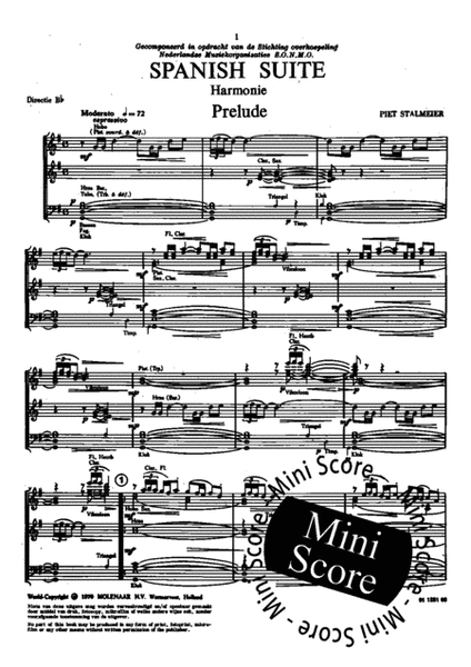 Spanish Suite by Piet Stalmeier Concert Band - Sheet Music