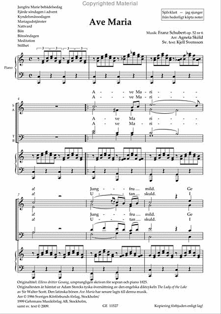 Ave Maria 4-Part scores gallery preview page 2