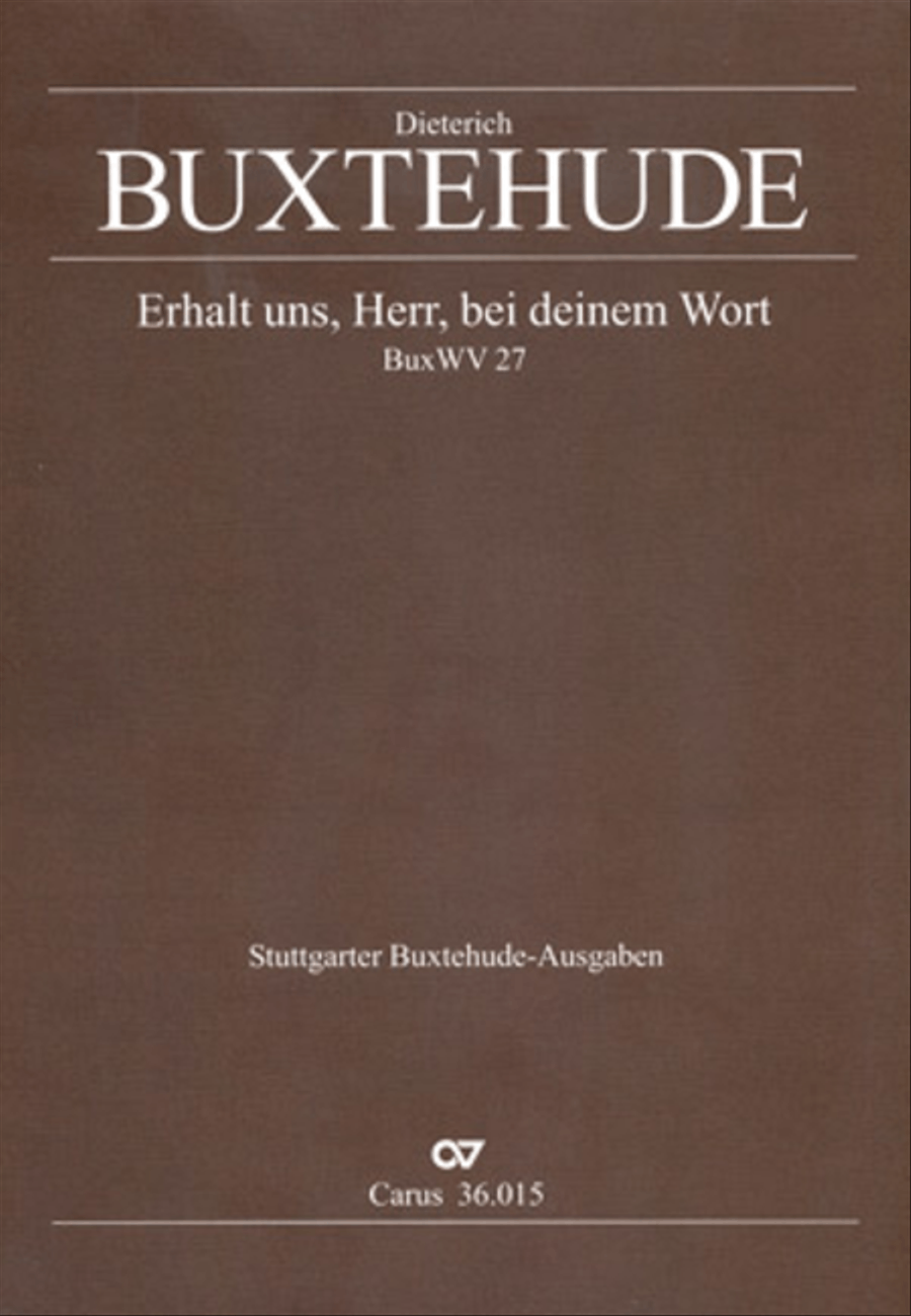 Lord, keep us steadfast in thy word (Erhalt uns, Herr, bei deinem Wort) Basso Continuo scores gallery preview page 1