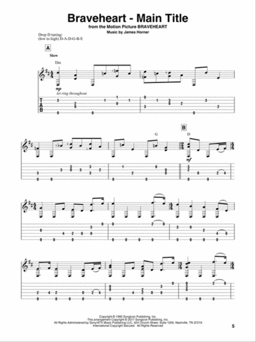 Fingerpicking Film Score Music Fingerpicking Guitar scores gallery preview page 3