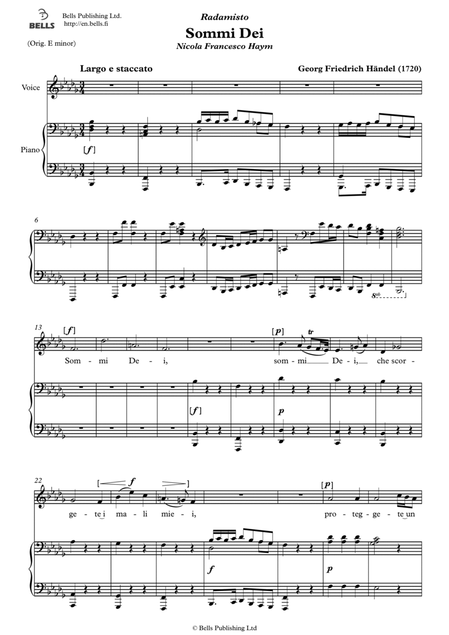Sommi Dei Voice Solo scores gallery preview page 1