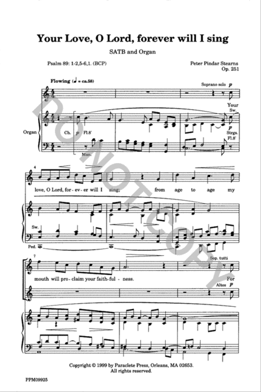 Your Love O Lord forever will I sing Op. 251 Divisi scores gallery preview page 2
