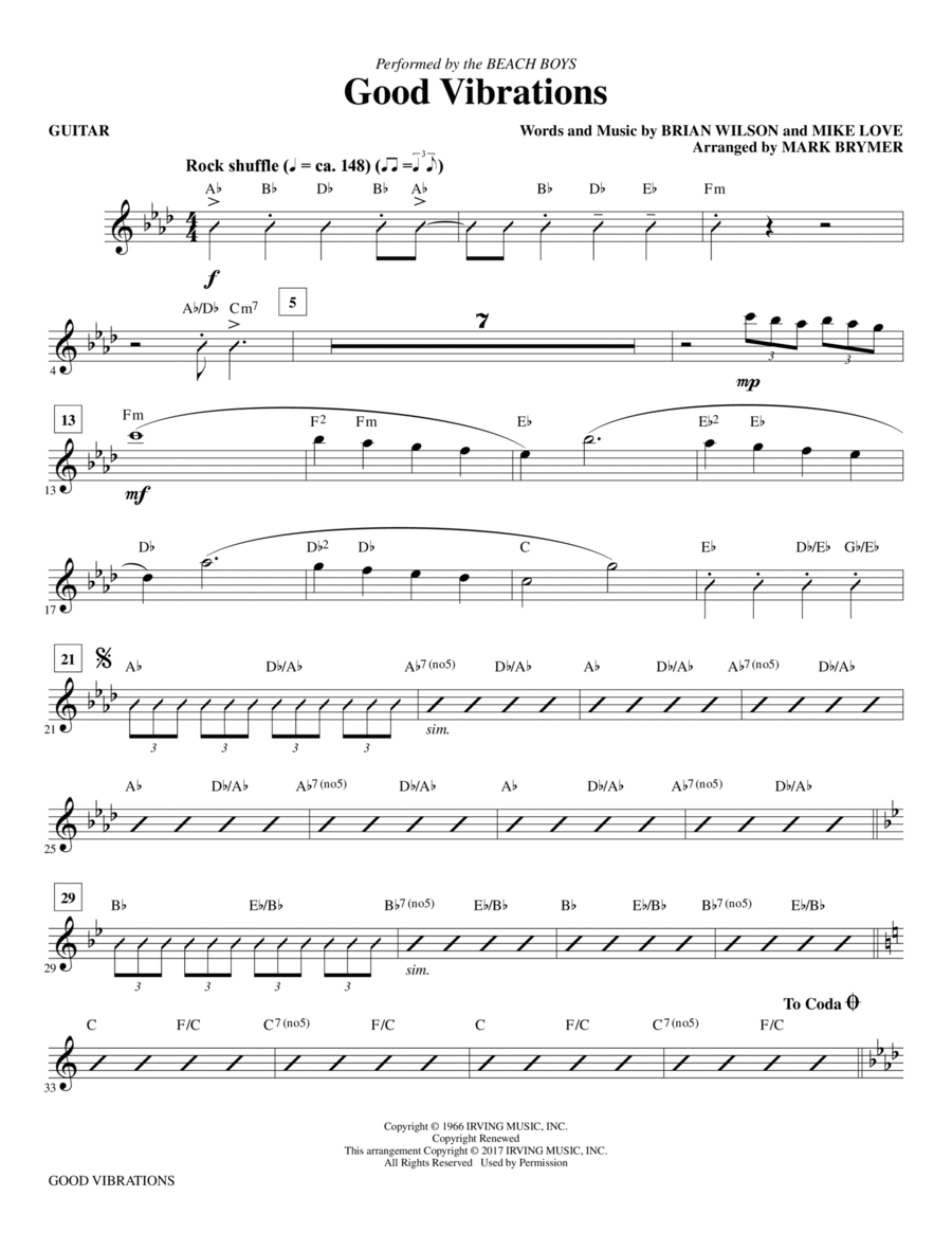 Good Vibrations - Guitar Choir scores gallery preview page 1
