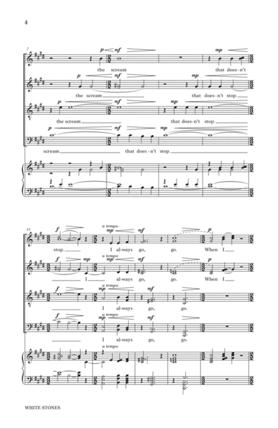 White Stones 4-Part scores gallery preview page 2