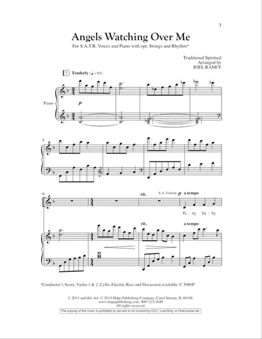 Angels Watching Over Me Angels Watching Over Me 4-Part scores gallery preview page 4