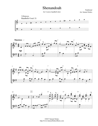 Shenandoah - for 3-octave handbell choir