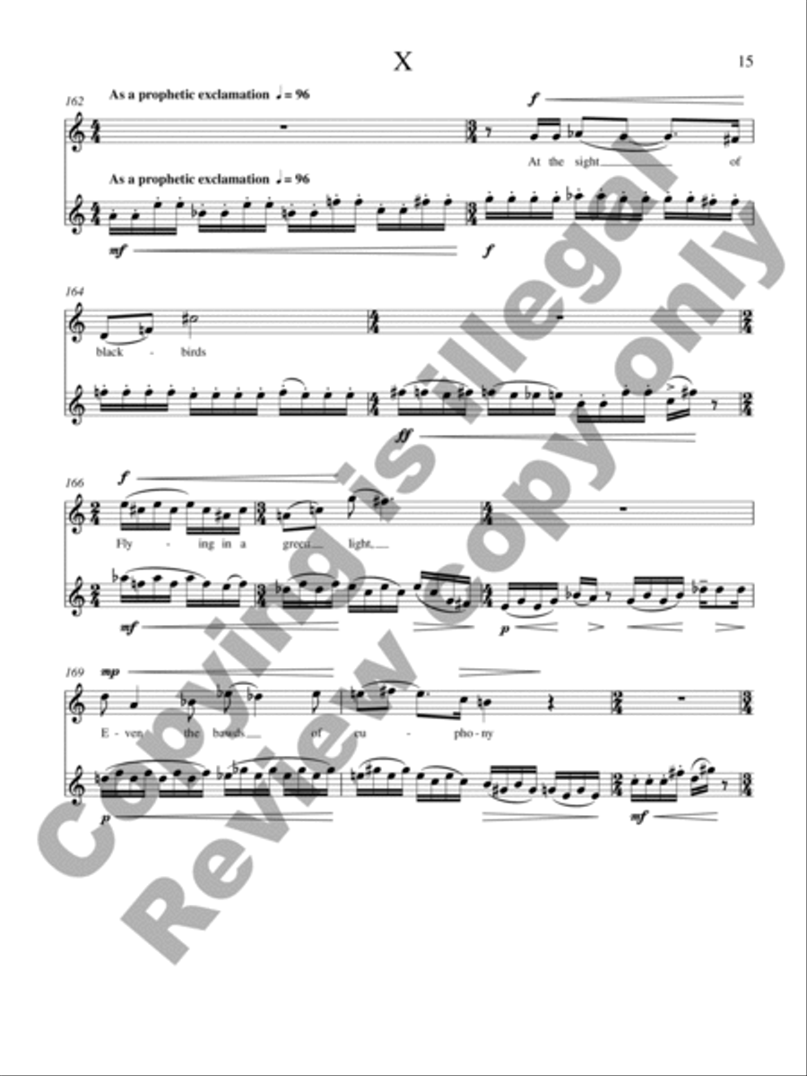 Thirteen Ways of Looking at a Blackbird Alto Saxophone scores gallery preview page 13