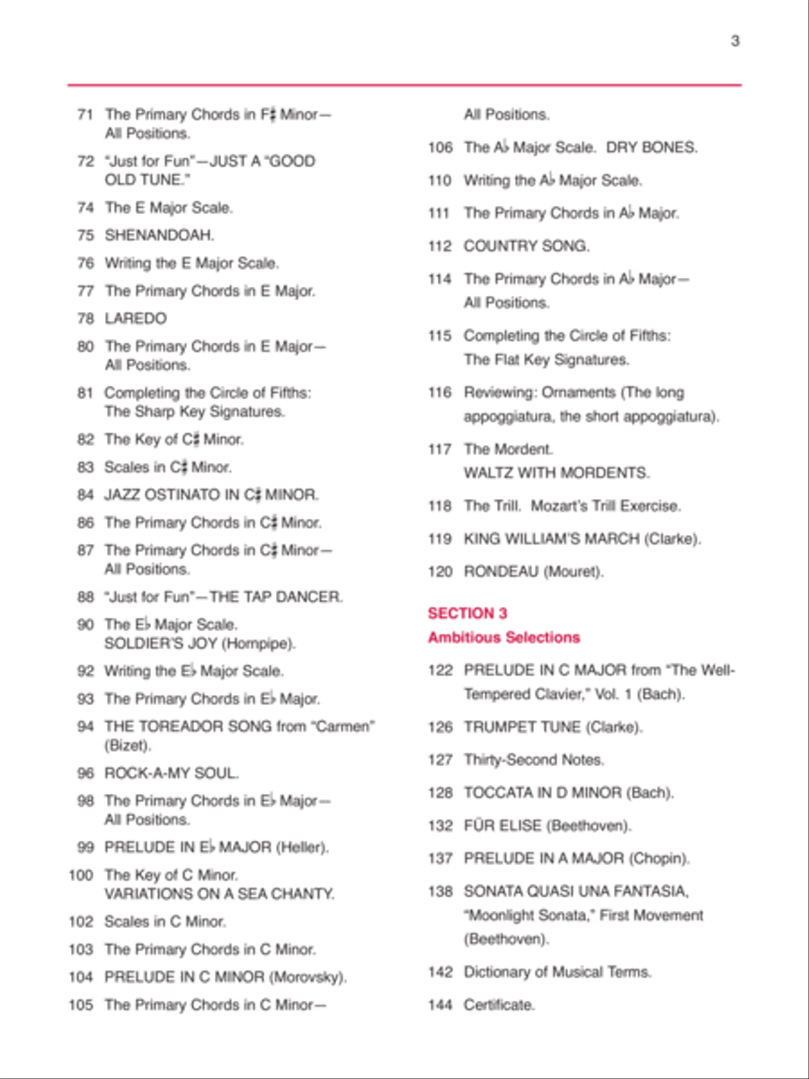 Alfred's Basic Adult All-in-One Course, Book 3 Piano Method scores gallery preview page 3