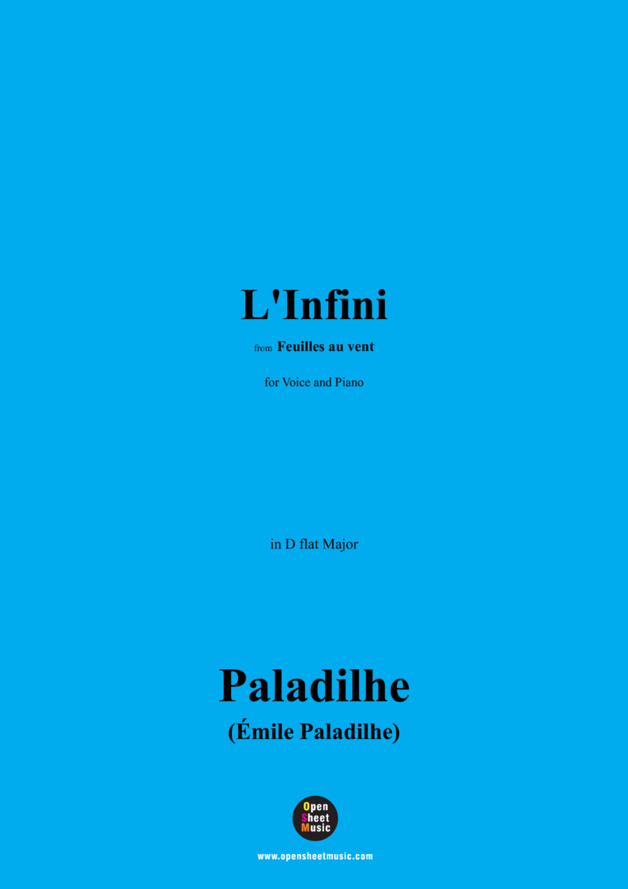 Paladilhe-L'Infini,in D flat Major Voice scores gallery preview page 1
