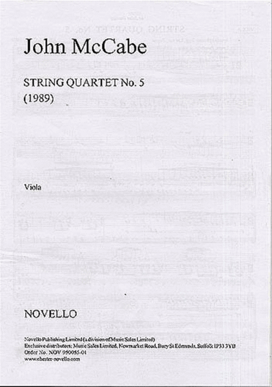 McCabe: String Quartet No. 5 (Parts) String Quartet scores gallery preview page 1