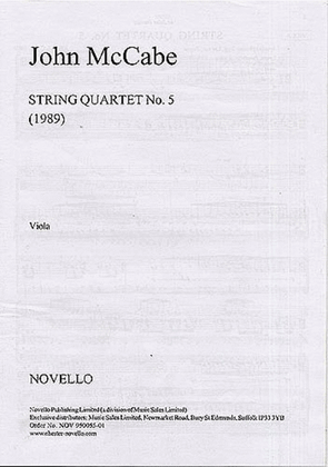 Book cover for McCabe: String Quartet No. 5 (Parts)
