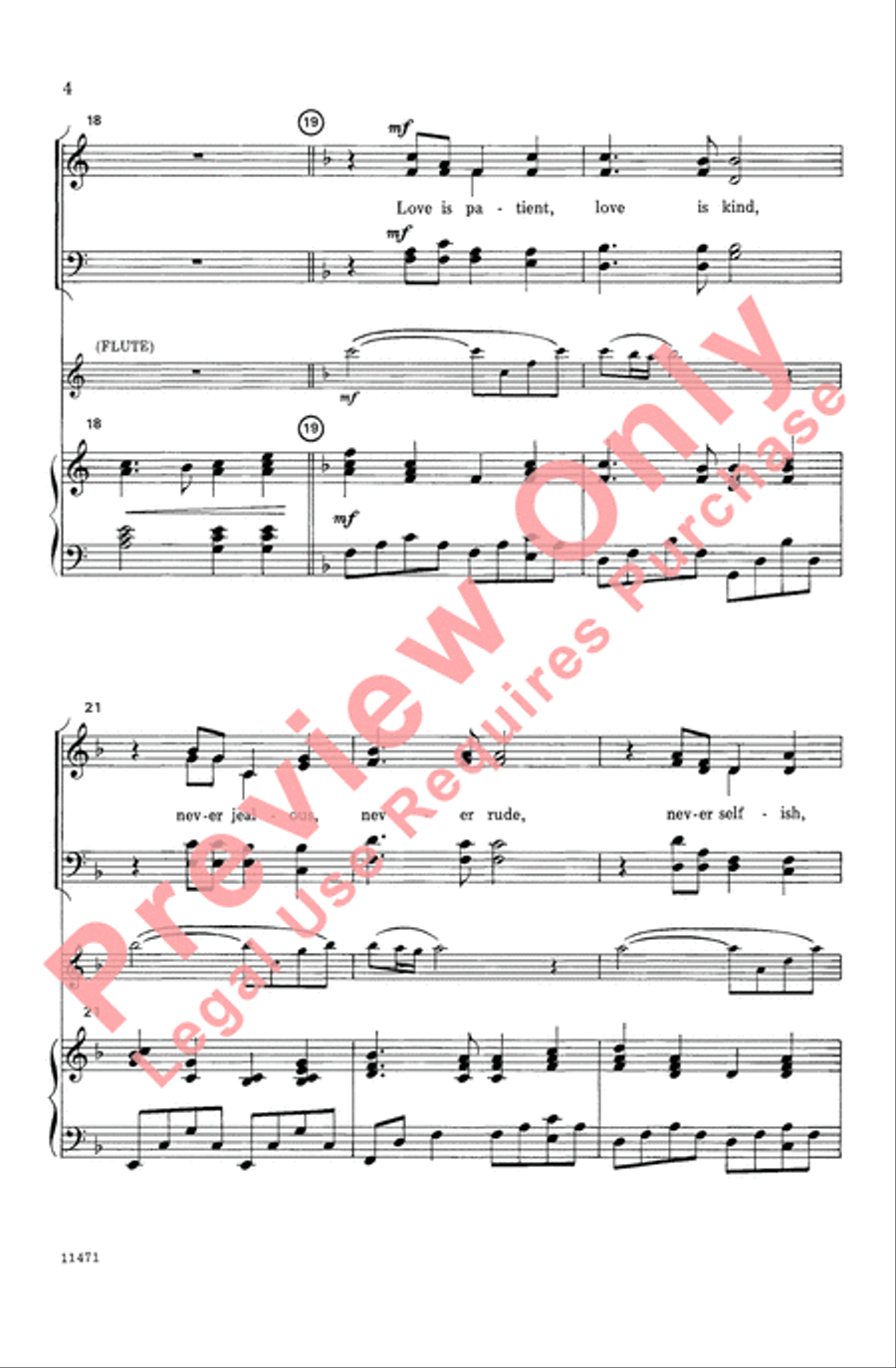 The Greatest of These Is Love 4-Part scores gallery preview page 5