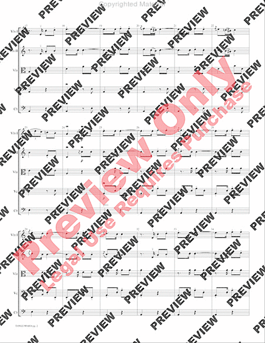 Tango Maria String Orchestra scores gallery preview page 5