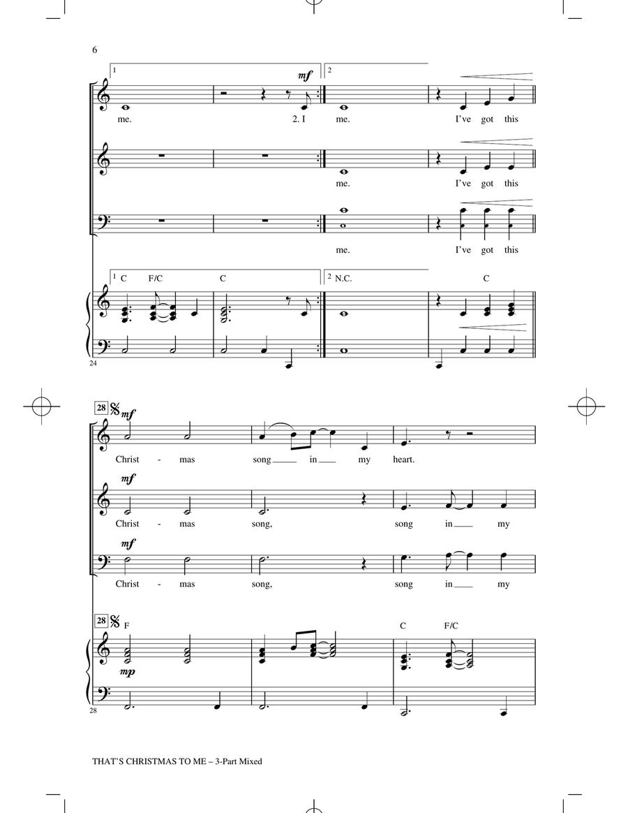That's Christmas To Me (arr. Audrey Snyder) 3-Part scores gallery preview page 4