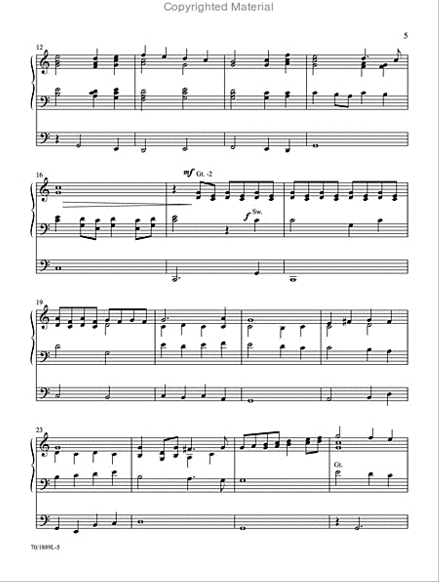 Go Out With Joy! Organ Solo scores gallery preview page 7