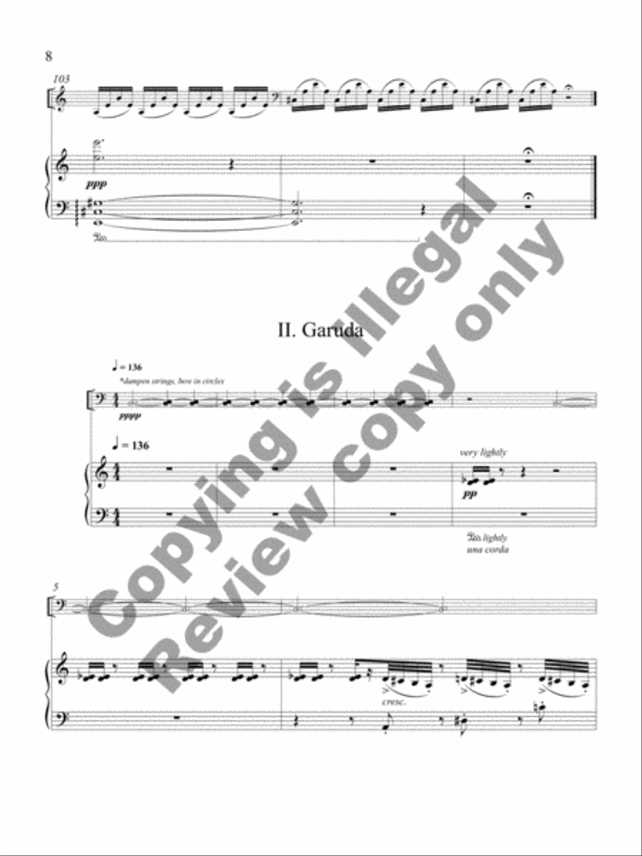 Legends of Kintamani (Cello/Piano Score) Orchestra scores gallery preview page 8