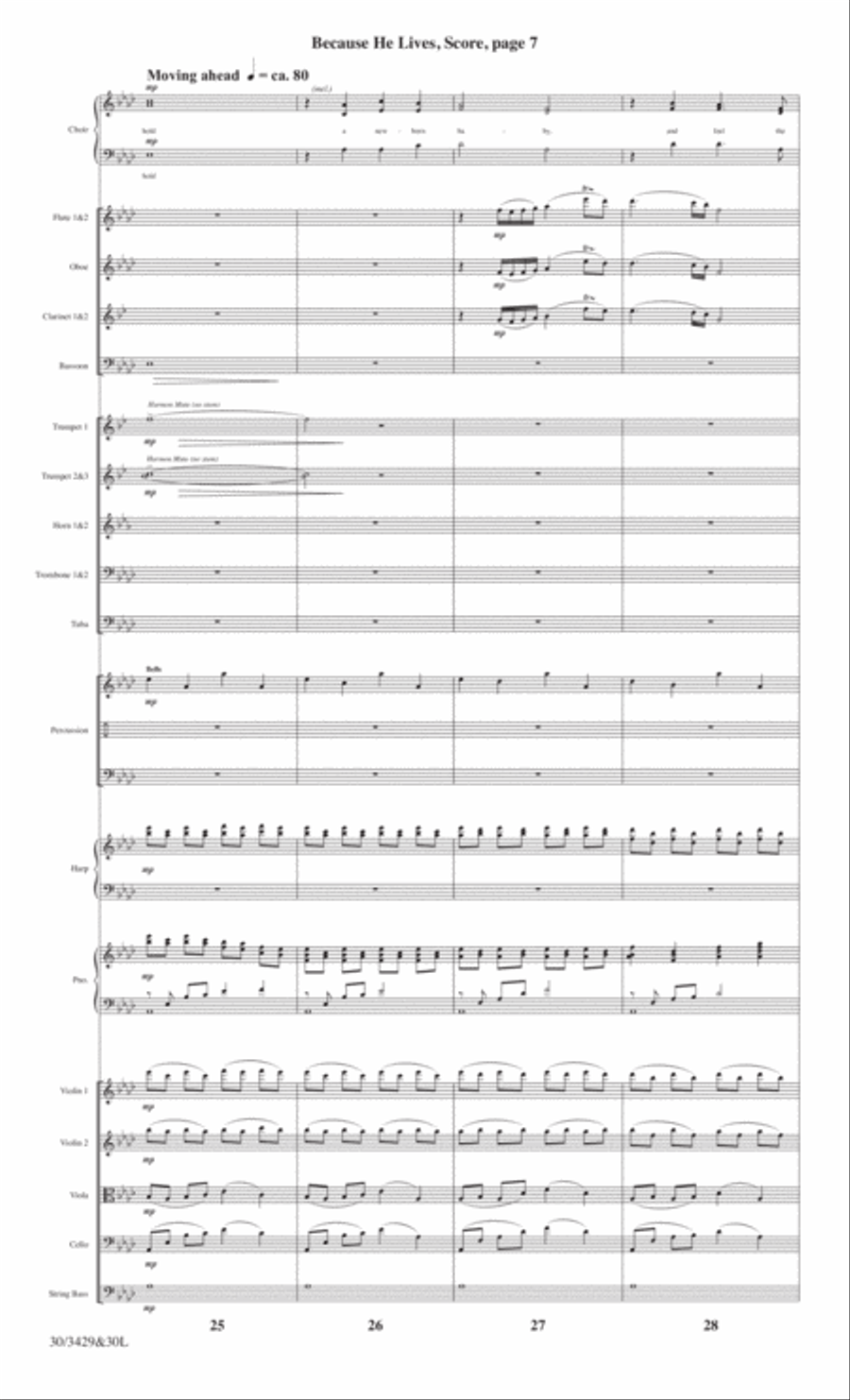 Because He Lives - Orchestral Score and CD with Printable Parts Choir scores gallery preview page 10