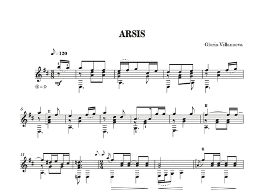 Arsis Arsis Classical Guitar scores gallery preview page 2