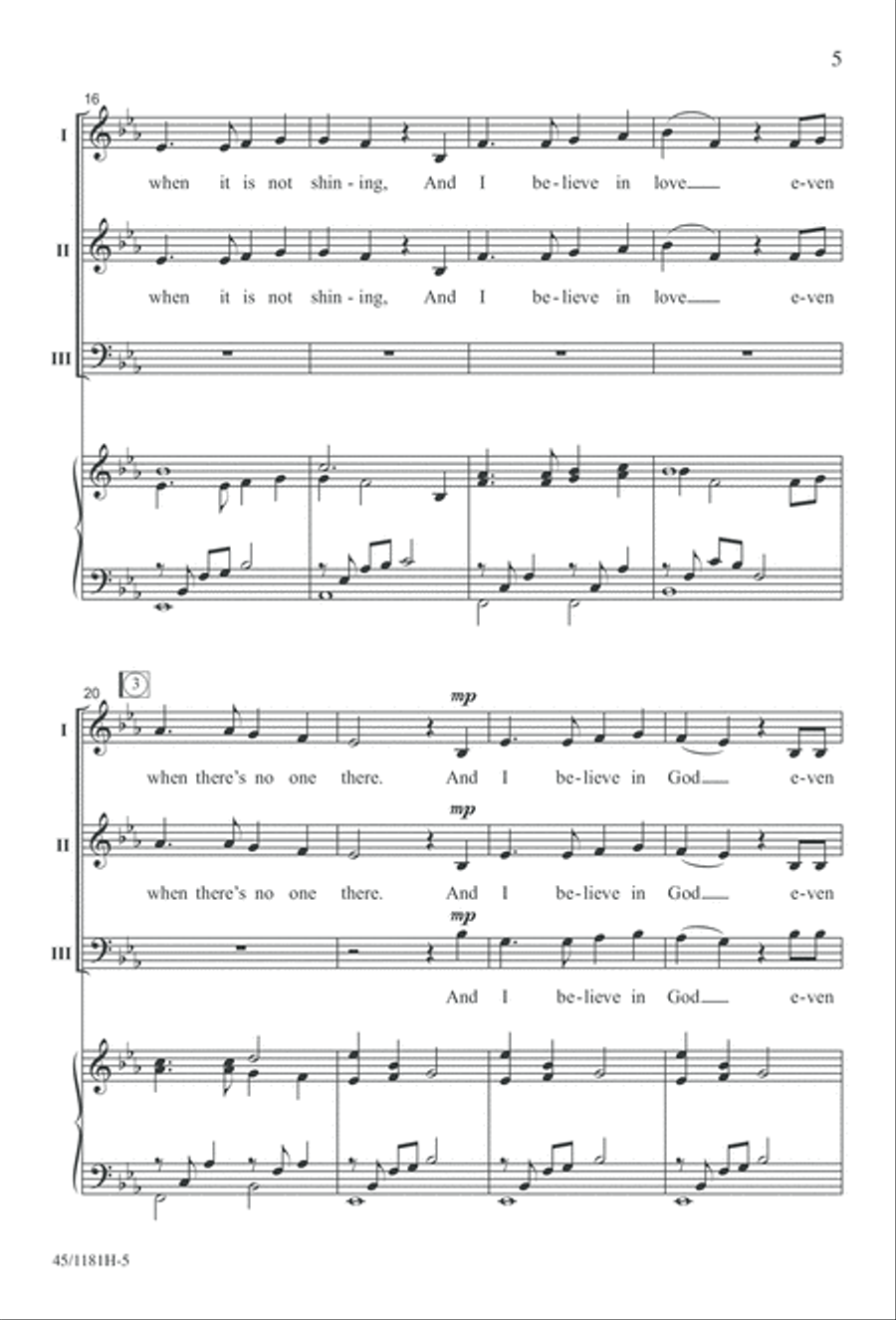 Contemporary Choral Classics 3-Part scores gallery preview page 5