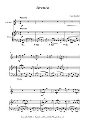 Book cover for Serenade - Franz Schubert (Alto Sax + Piano)