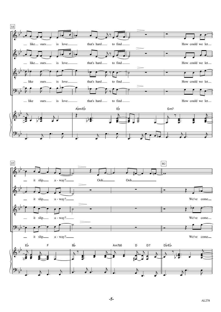 If You Leave Me Now 4-Part scores gallery preview page 5