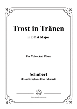 Schubert-Trost in Tränen,in B flat Major,for Voice&Piano
