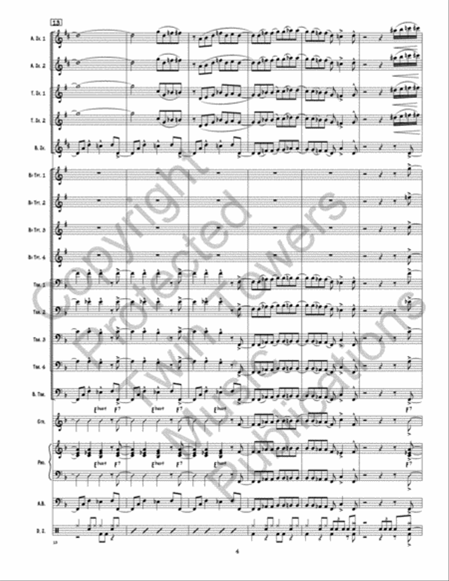 Back This Thang Up Jazz Ensemble scores gallery preview page 5
