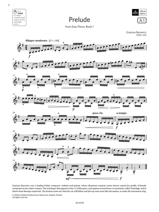 Prelude (Grade 4, A1, from the ABRSM Violin Syllabus from 2024)