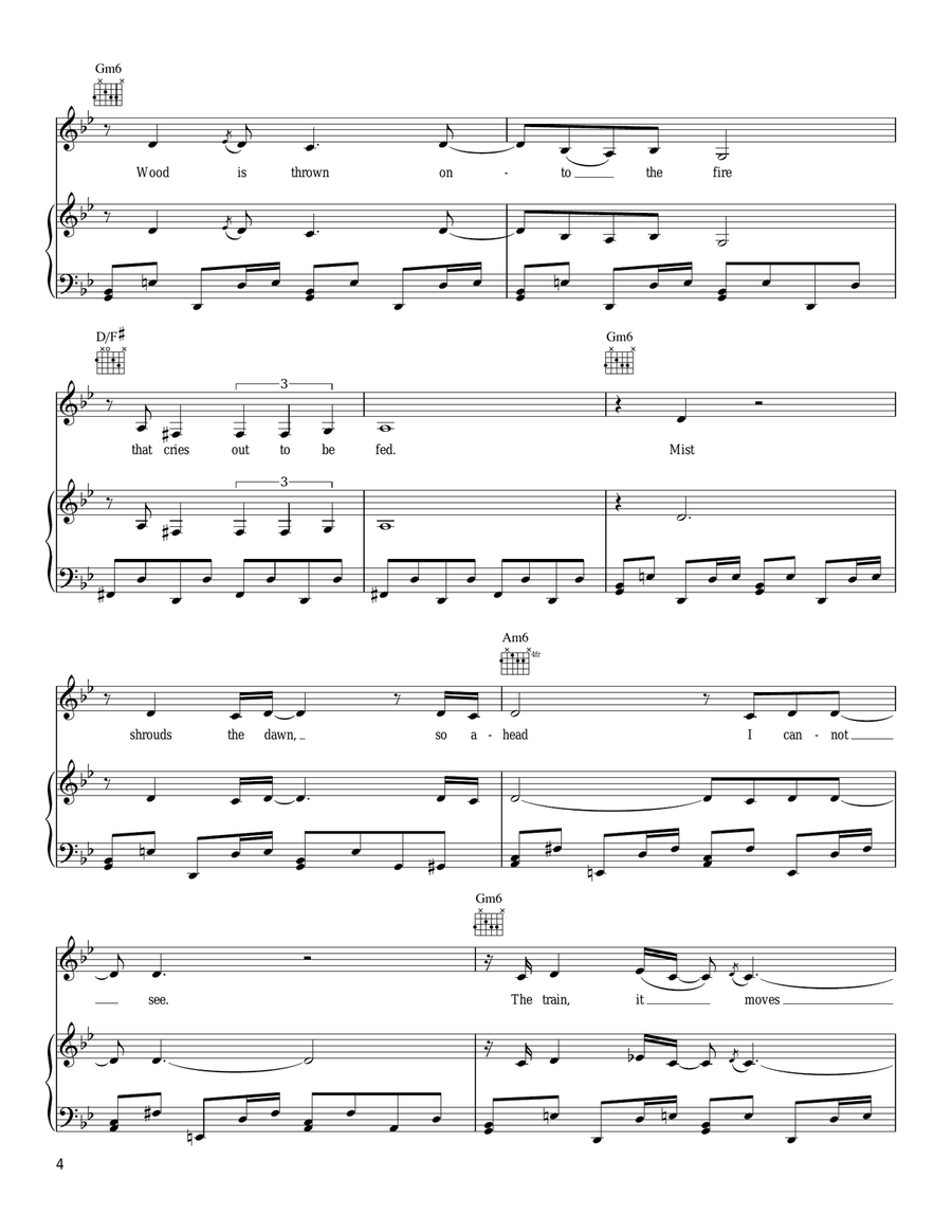 Train Piano, Vocal, Guitar scores gallery preview page 4