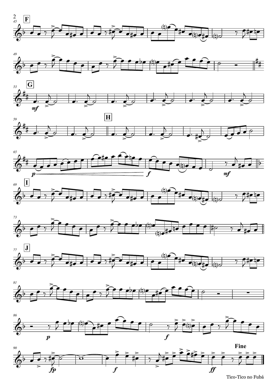 Tico-Tico no Fubá - Choro - Clarinet Trio Clarinet Trio scores gallery preview page 6
