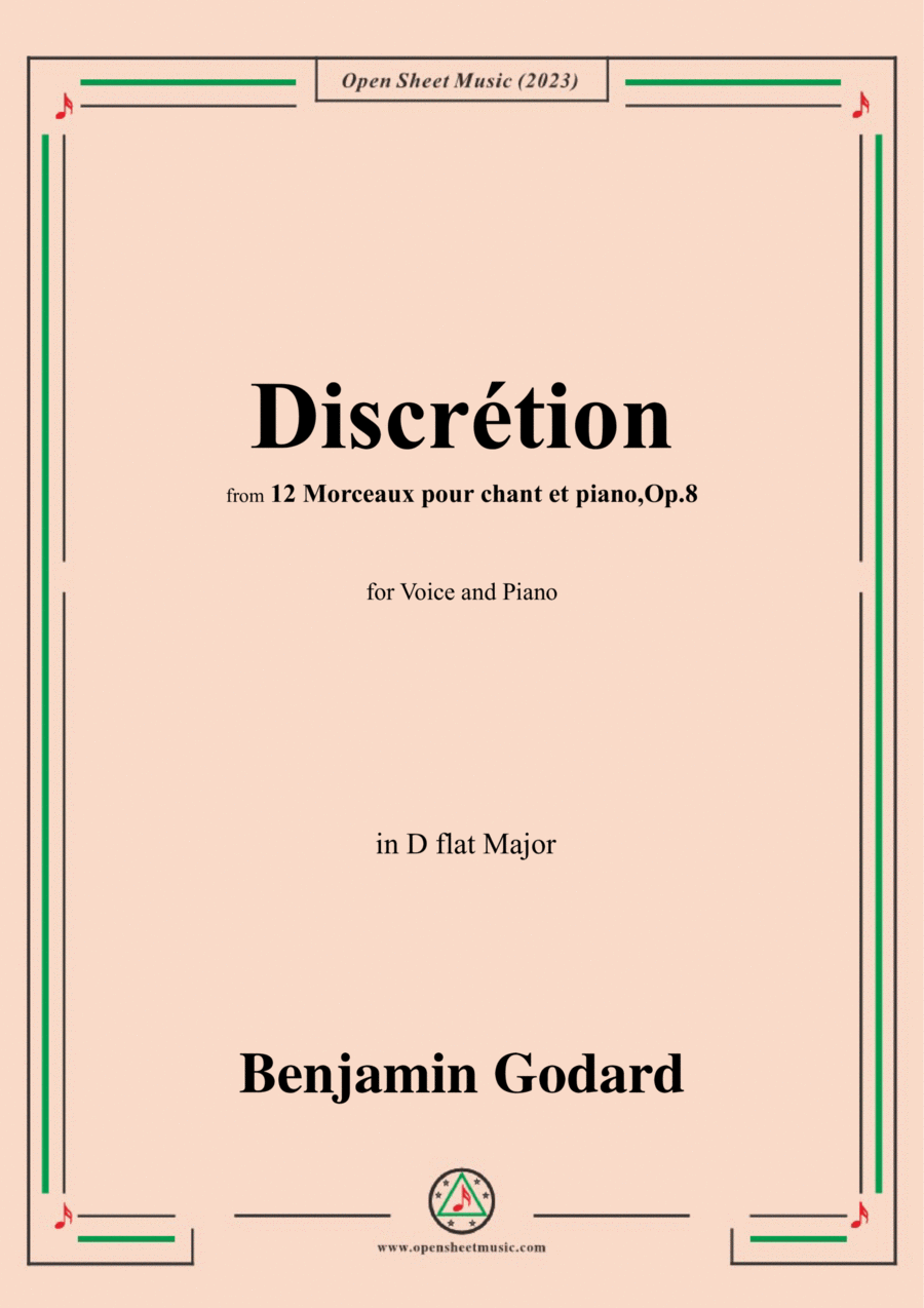 B. Godard-Discrétion,in D flat Major,Op.8 No.4 Voice scores gallery preview page 1