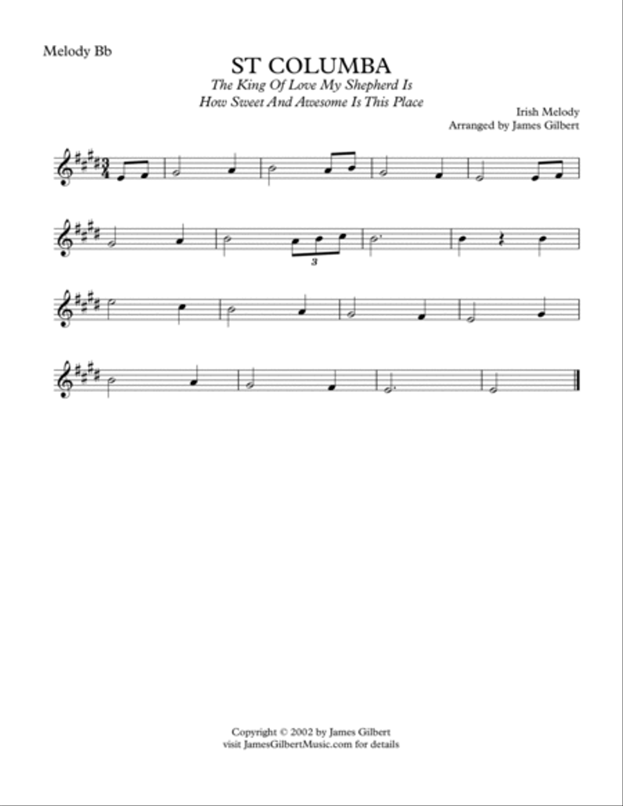 ST COLUMBA (The King Of Love My Shepherd Is) Small Ensemble scores gallery preview page 6