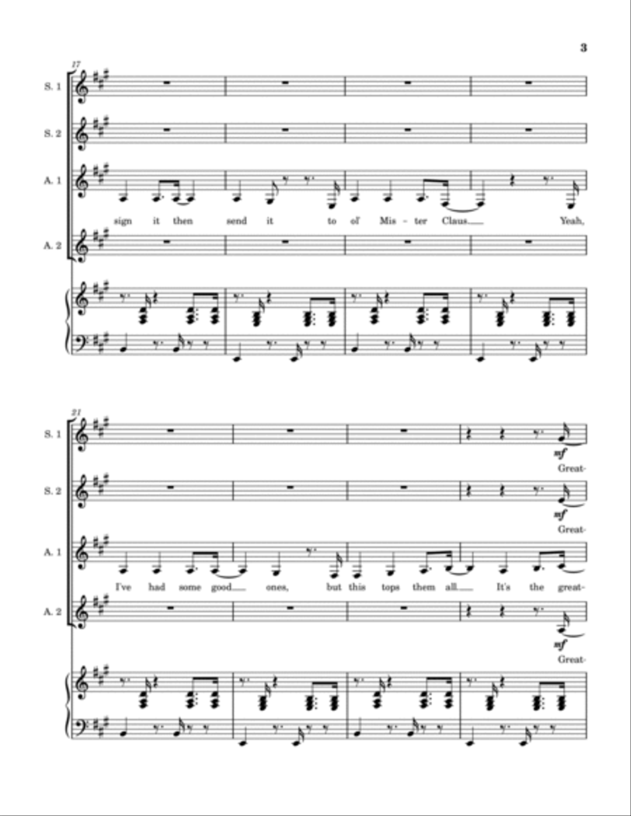 The Greatest Christmas SSAA scores gallery preview page 4