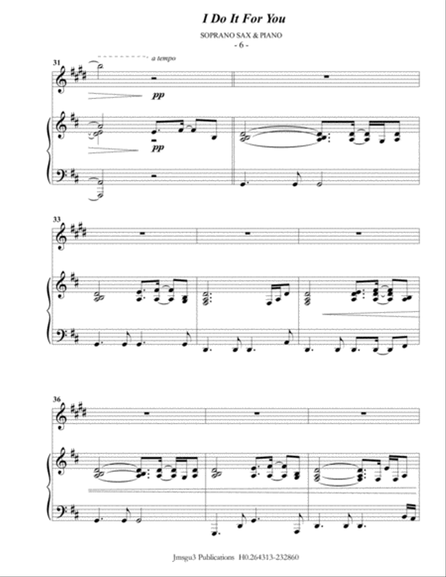 (Everything I Do) I Do It For You Soprano Saxophone scores gallery preview page 6