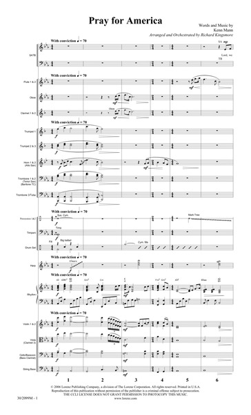 Pray for America - Full Orchestra Score and Parts